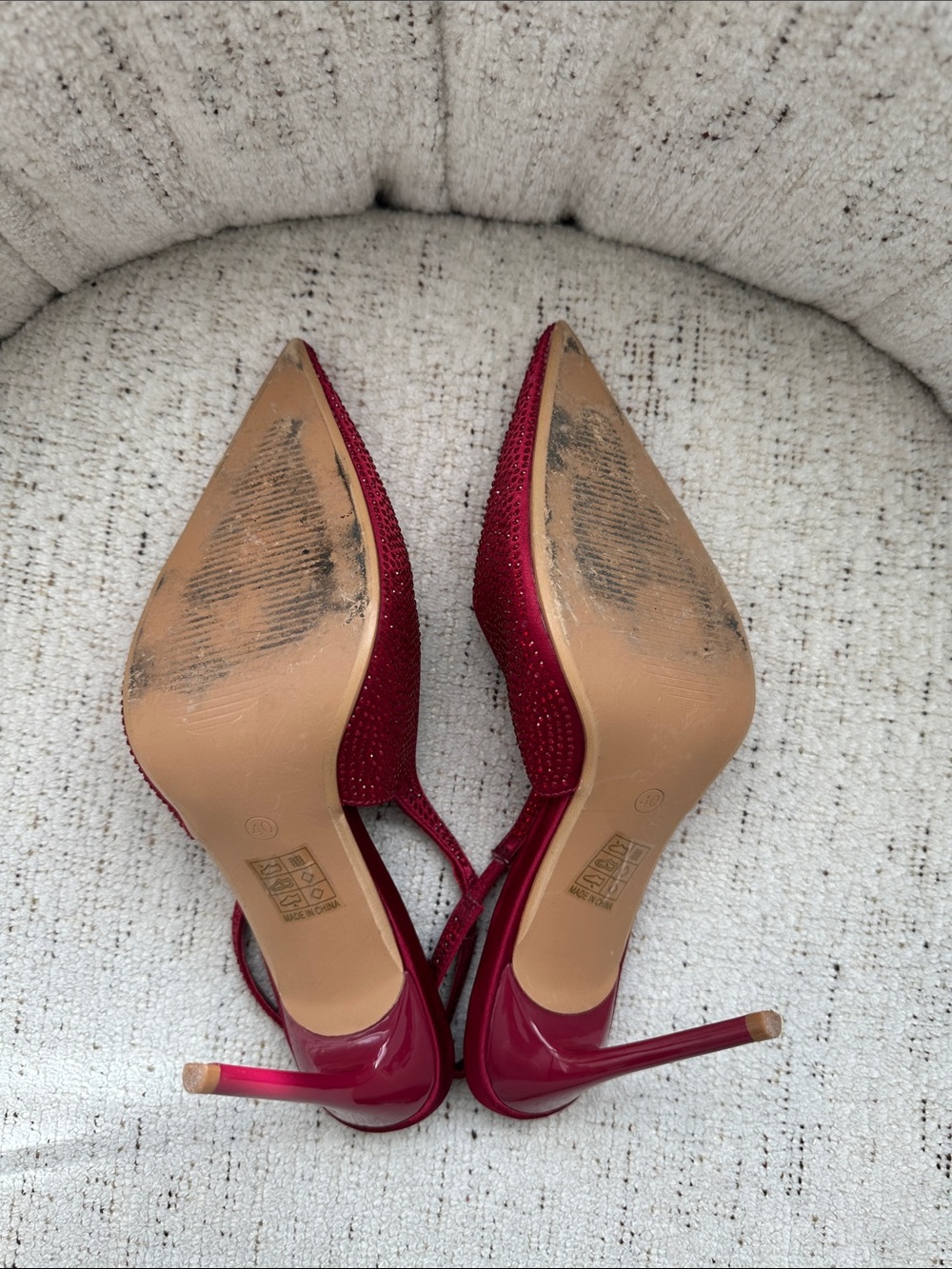 Red Rhinestone Heels - Picture 4 of 4